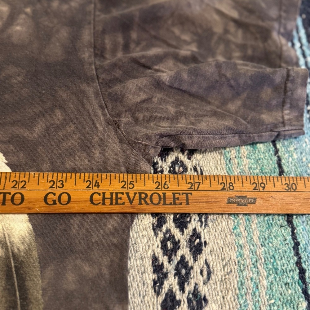 The Mountain Wolf Dreamcatcher Tie Dye T Shirt Mens XL Grey Black Leather Tag - Picture 7 of 9